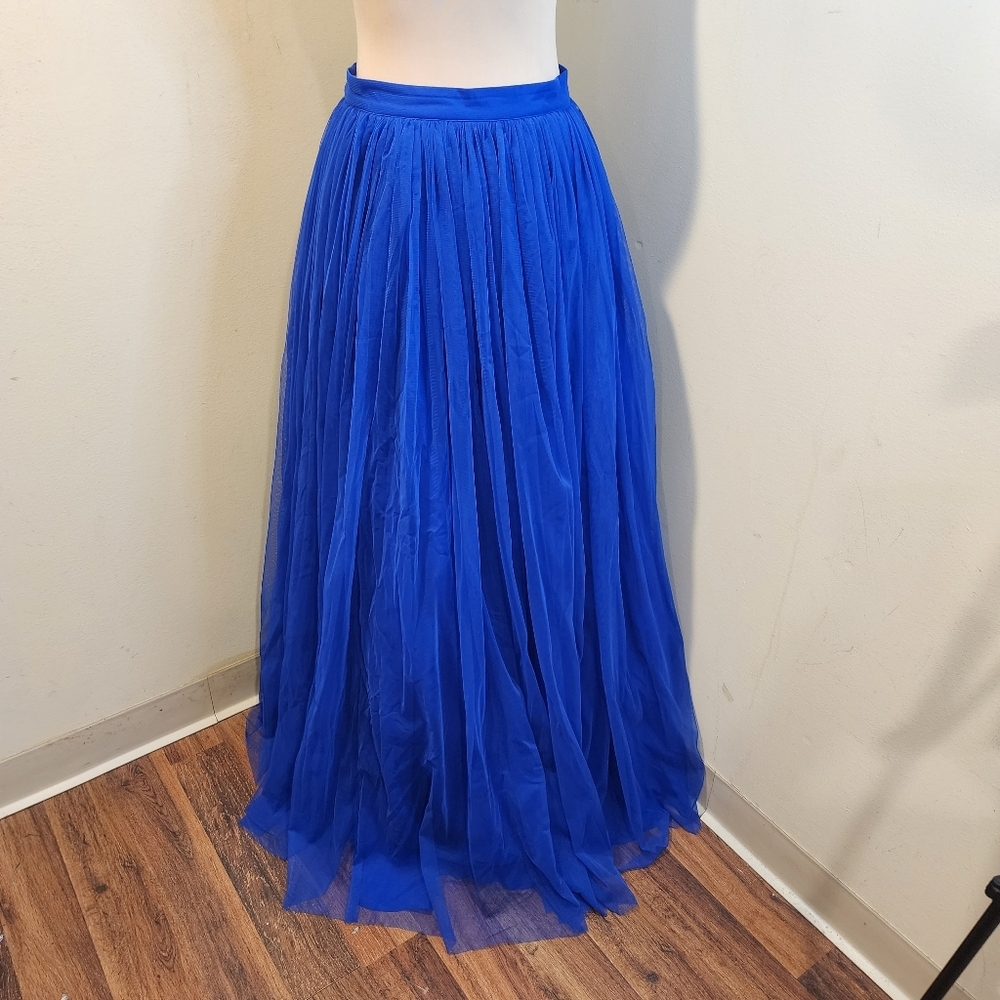 ASOS Vibrant Blue Tule Maxi Skirt Size 12